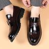 Platform New Men's Loafers Leather Shoes Oxford Classic Pointed Toe Lace-up Business Shoes for Men Fashion Wedding Party Formal