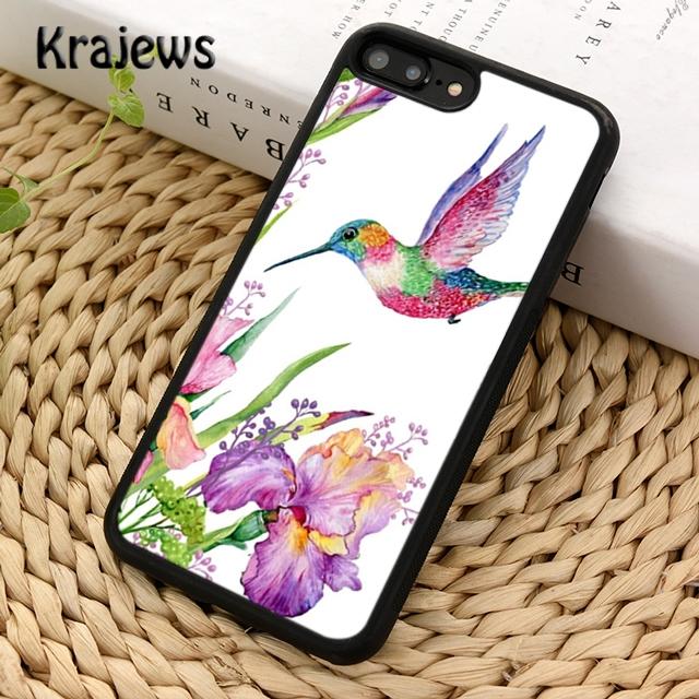 

Krajews Hummingbird Watercolor Rainbow Phone Case Cover For iPhone 17 Air 16 15 14 plus 11 12 13 pro ma coque Fundas iPhone 13