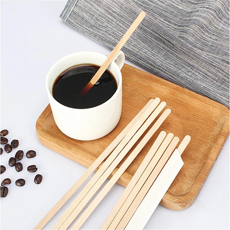 100pcs 500pcs Single Packaged Coffee Wood Coffee Stirrer Disposable Wood Stirring Rod 14cm/19cm Coffee Stick Tea Stick Beverage