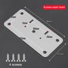 Cabinet Hinge Repair Plate Kit Kitchen Cupboard Door Hinge Mounting Plate for Cabinet Furniture Hardware Accessories with Holes