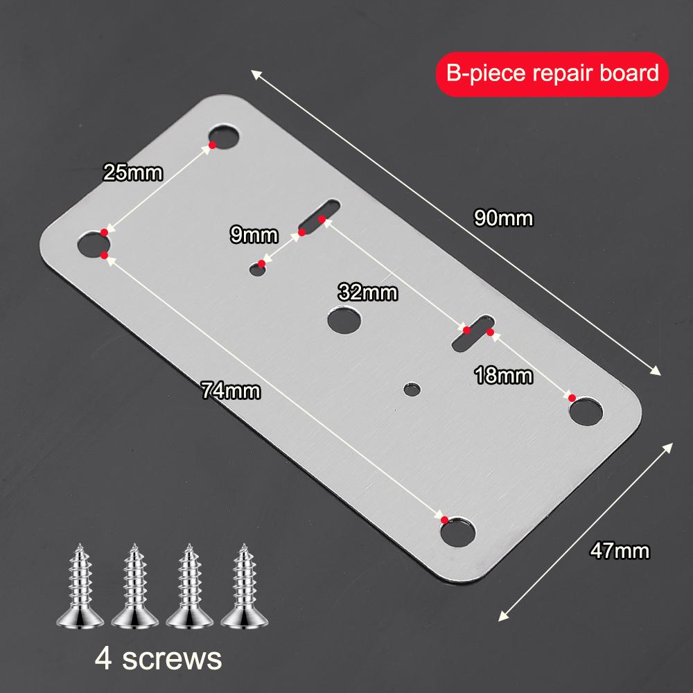 Cabinet Hinge Repair Plate Kit Kitchen Cupboard Door Hinge Mounting Plate for Cabinet Furniture Hardware Accessories with Holes