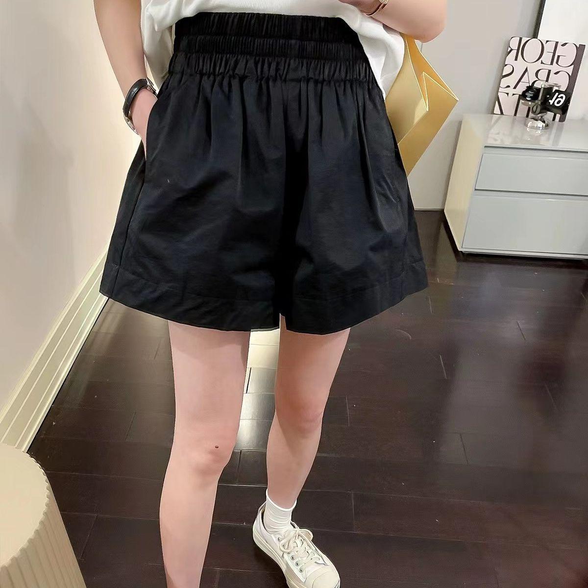 

Розовые повседневные шорты для женщин, летний новый стиль, маленькие, с высокой талией, свободные и узкие, А-силуэта, широкие штанины XXXXL