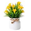Mini Simulated Potted Plant, Maintenance-Free Desktop Decor, Rustic Style Mini Flower Pots, for Office Bathroom Bookshelf Spaces
