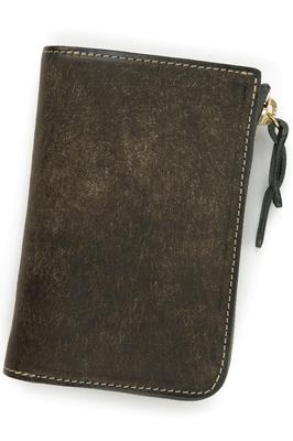Corbo Bifold-Geldbörse mit L-förmigem Reißverschluss, Dunkelgrün CO-1LN-1707-60