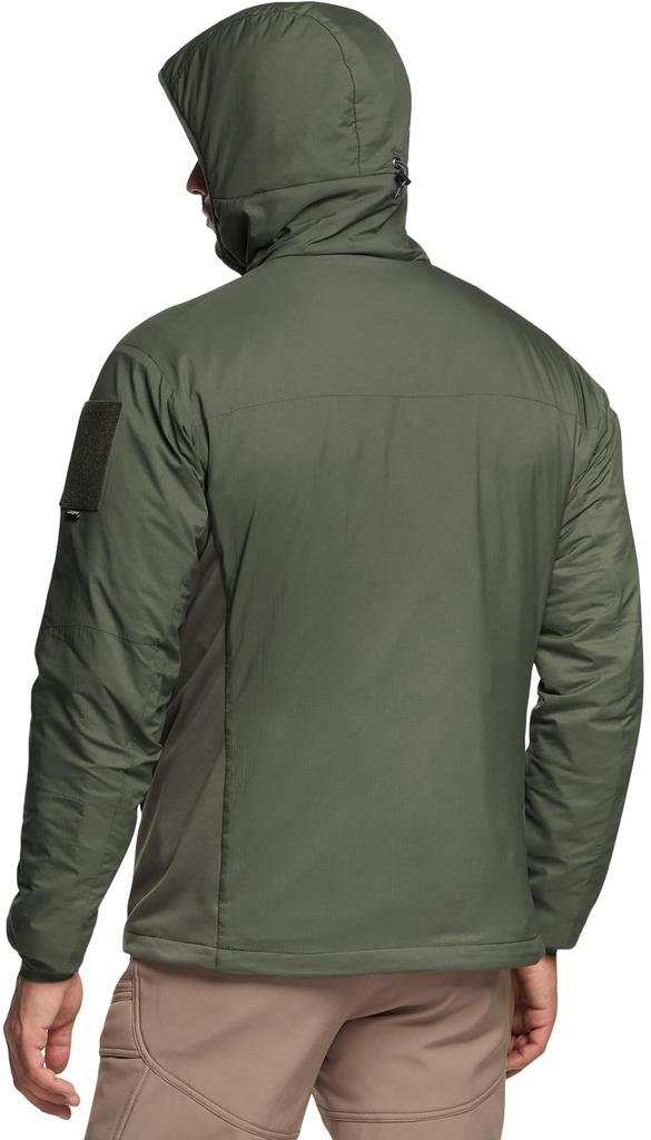 CQR Warm Hooded Jacket with Fleece and Hoodie for Outdoor Perfect for and Atom Hoodie Jacket for and Size Men's Ultra-Lightweight, Lining.
