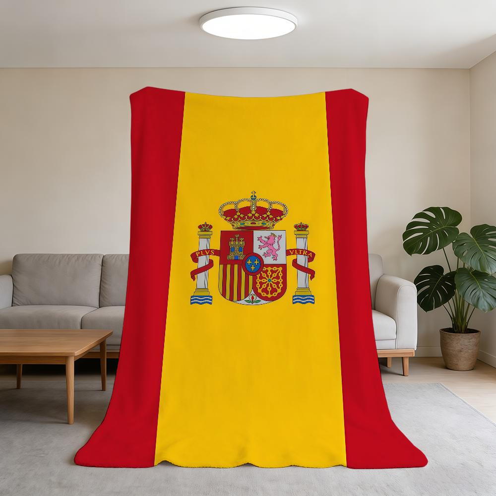 Blanket Super S-Spain Warm Comfortable Plush Throw Cool Blanket Child Home Flag Sofa Bedroom Gift