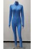 Damen Hochgeschlossener Bestickter Fitness-Jumpsuit - Stretch, Schlankmachend, Reißverschluss Design 2026