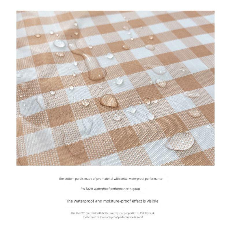 

Picnic Mat Portable for Outdoor Camping Spring Outing Pvc Waterproof and Moisture-Proof Mat Coffee Plaid Sand-Proof Lawn Mat Waterproof mat 140*140cm