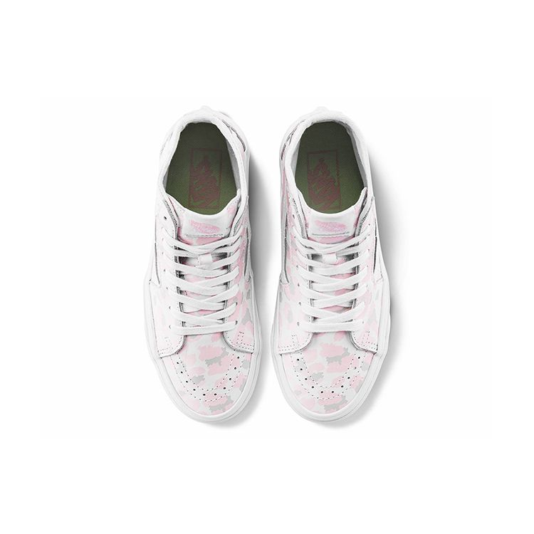 Vans Sk8 Tapered Retro High-Top Skate Shoes Women Sneakers Pink White VN0A4U164W5
