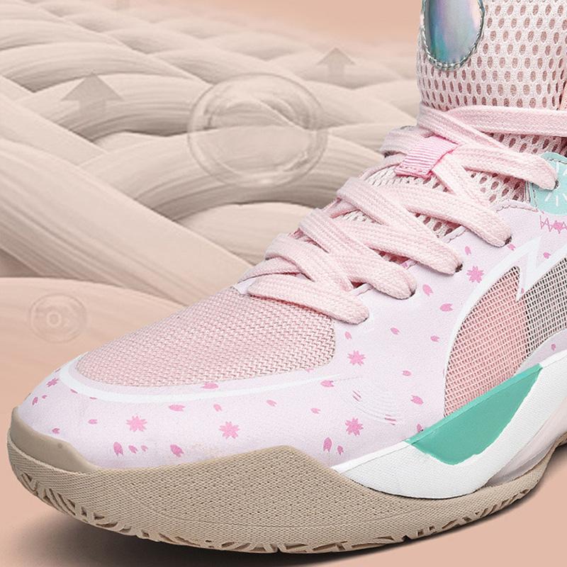 Sakura Pink Color Women Basketball Shoes Couples Basketball Shoes Youth Student Practical Combat Lightweight Defender