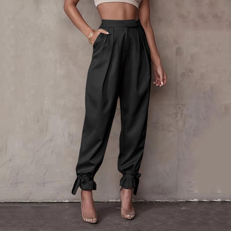 ZANZEA Womens Casual Solid Color Loose Cropped Pants