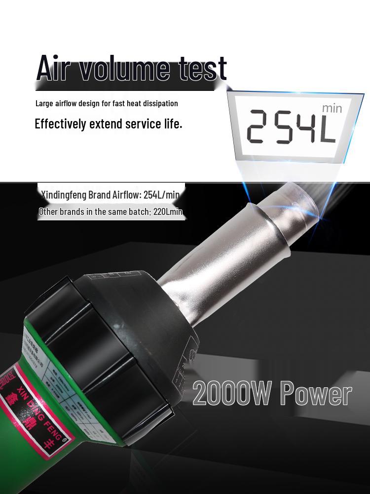 2000W High Power PVC & Plastic Welding Gun for Flooring, Film, and Sheet Applications