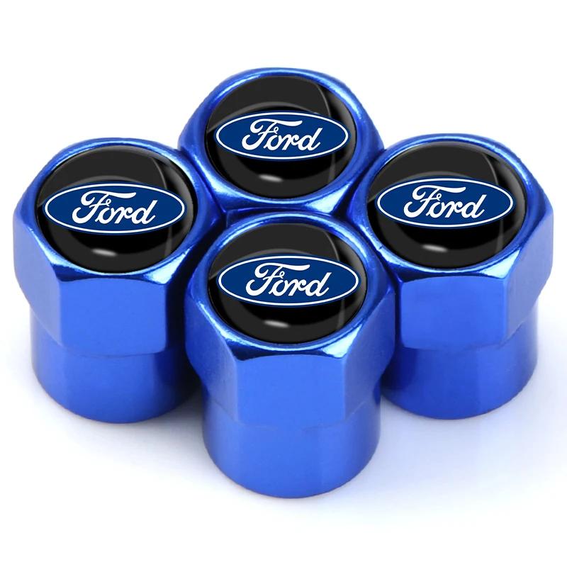 Naklejka Samochodowa Gorąca Do Forda Nowe 4 Sztuki Stylizacja Samochodu Stop Aluminium Pokrywki Zaworu Opon Koła Dla Forda Escape Kuga Mondeo Ecosport F