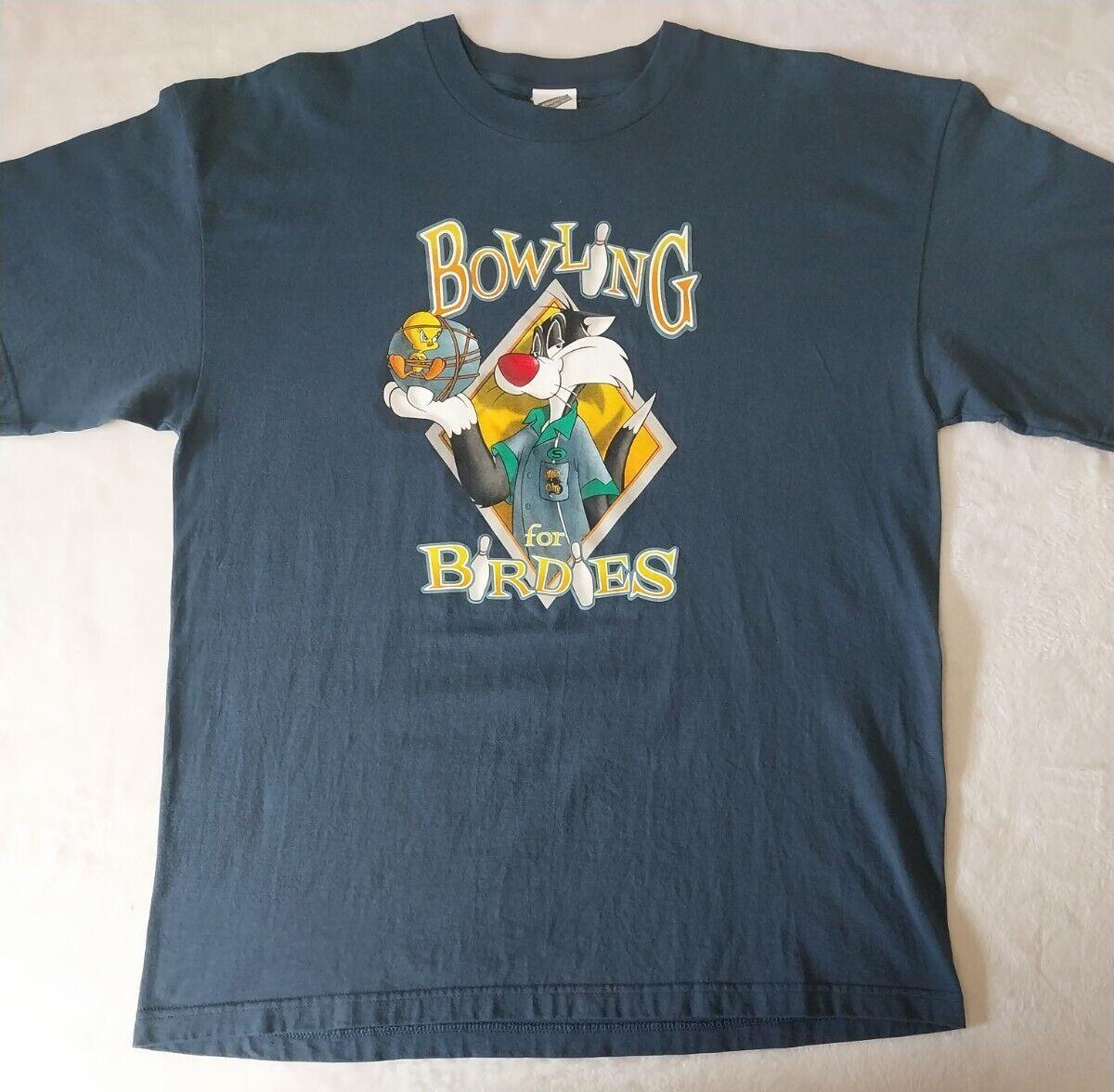 Vintage Sylvester & Tweety Bird Shirt XL Bowling For Birdies Warner Bros. 1999 XXXL
