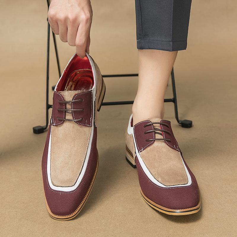 Fashion Luxury Brand Male Casual Shoes Men's Shoes 2024 New Men Leather Fashion Oxfords Shoes Lace-Up Non-Slip Coiffeur Shoes for Men