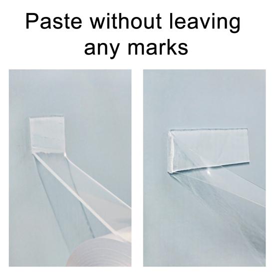1 Roll 200/300/500CM Nanometer Tape Waterproof Double Sided Heavy Duty Strong Adhesive Tape Removable Traceless Multipurpose
