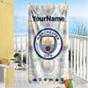 Manchester City Personalized Text Beach Towel Soft Durable Quick-Dry