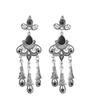 1920s Masquerade Pearl & Diamond Earrings - Gatsby Party, Bride, Wedding, Ball