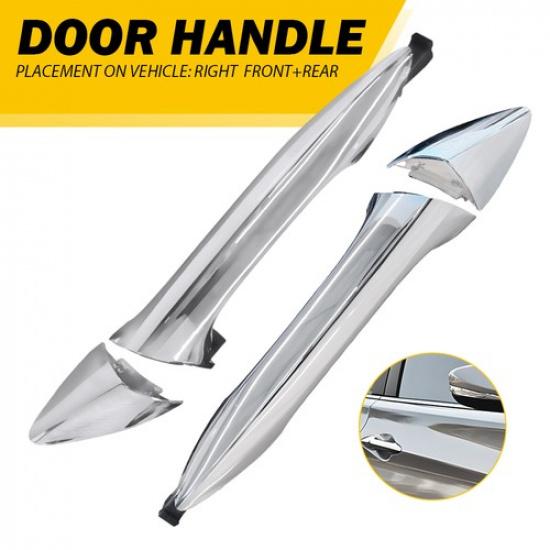 Handle 2x Door Outside Rear Front Fit Hyundai Right 2011-16 Elantra
