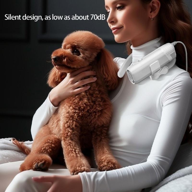 Uscător de păr avansat pentru animale 110000 Rotații în fiecare moment Zgomot redus Construcție 3 Trepte de căldură 3 Trepte de ventilație Preferințe Pentru Uscare rapidă Puișori