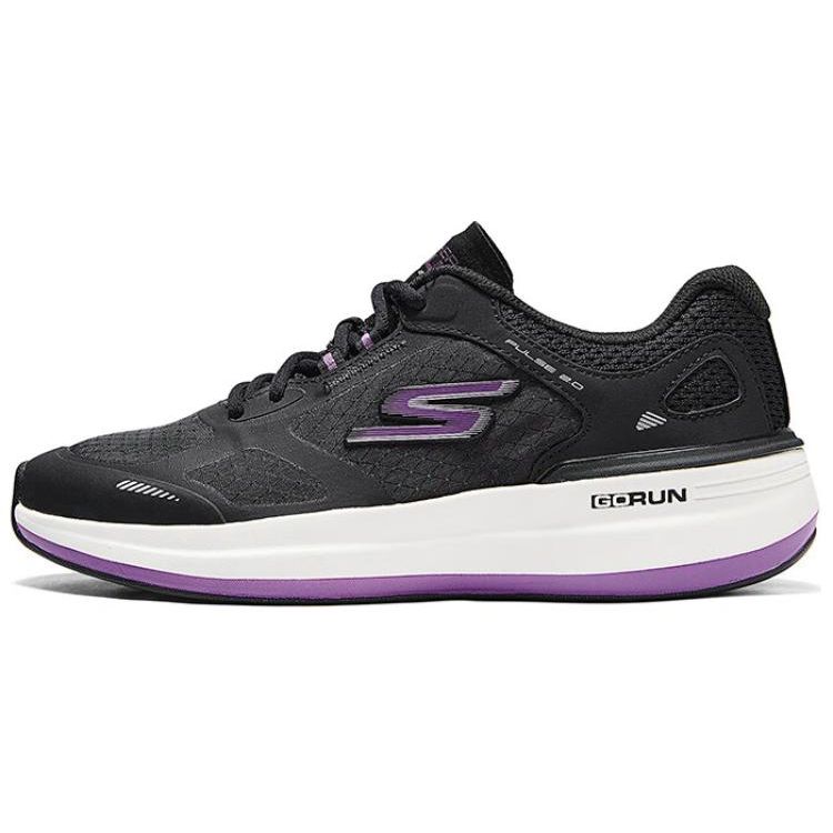 Skechers GOrun Pulse 2 Удобные Легкие Универсальные Амортизирующие Дышащие Низкие Беговые Кроссовки Женские Кроссовки Черный Фиолетовый 129113-BKPR 35