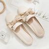 Fashion 2025 Luxury Woman Mules Summer Close Toe Women Slippers Bowtie Lazy Slides Flat Heel Girl Slippers Korean Outdoor Flip Flops