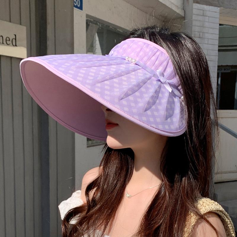 Summer Outdoor Big Brim Sun Hat Children's Fashion Versatile Sunscreen Hat Premium Empty Top Hat