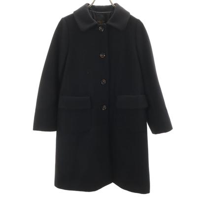 LAPIS LUCE PER BEAMS Cashmere Blend Stainless Collar Coat 36 Black Women Used