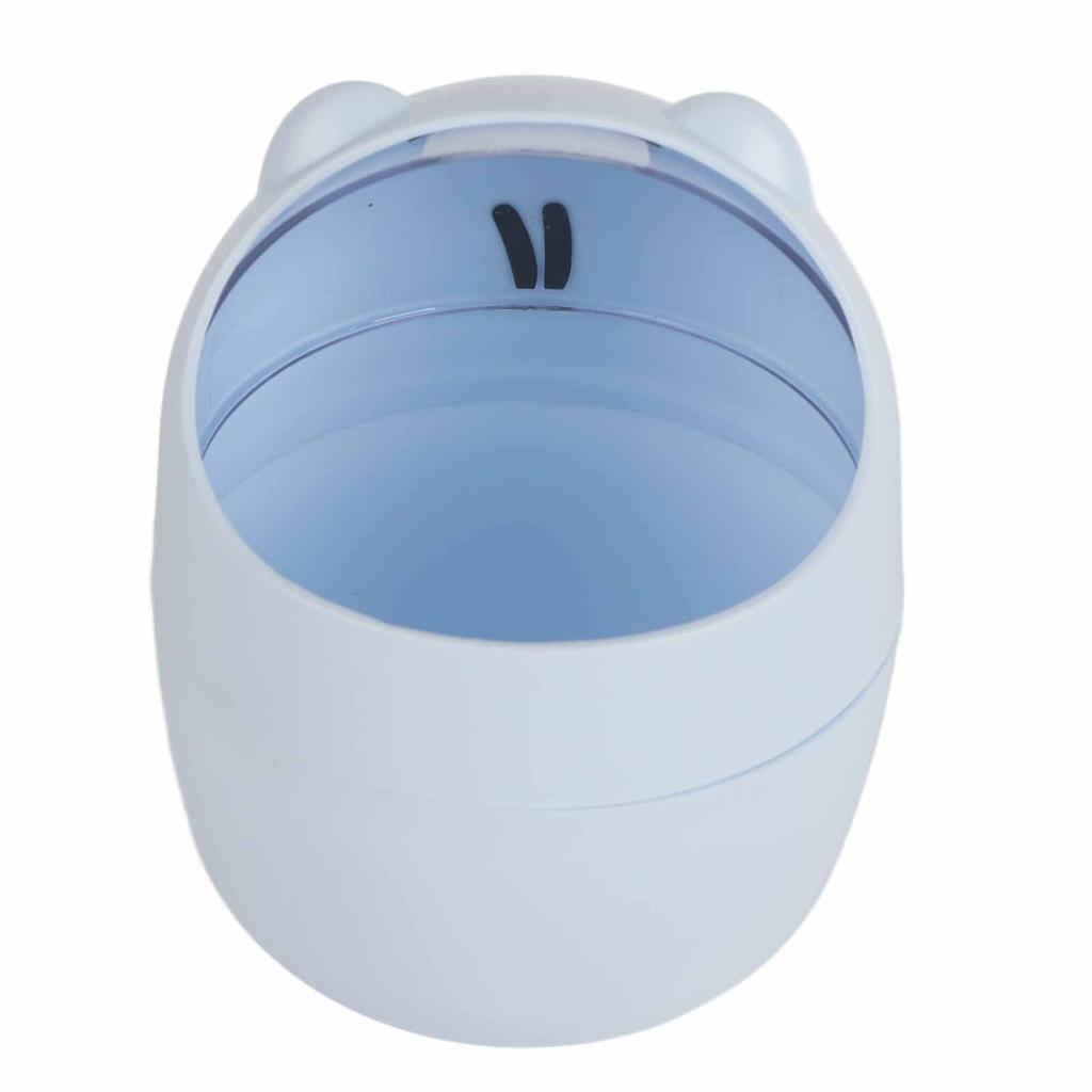 Mini Coș de Gunoi de Birou Aspect Drăguț Deschidere Mare Coș de Gunoi din Plastic pentru Birou Deșeuri Detașabile