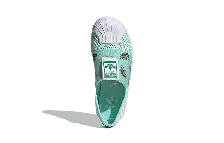 Adidas Originals SUPERSTAR 360 Smr 360 C Breathable Low top Skateboard Shoes Green White Children Aged 3 7 Years Old FY9835