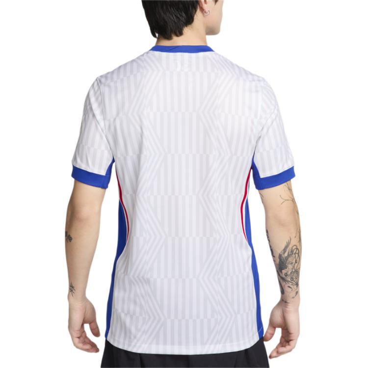 New Nike Dri-Fit Soccer Jerseys Men's White/Campus Royal Blue/University Red HM6161-100
