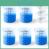 8pcs Silicone Scale 125ml Clear Measuring Cups Set Diy Jewelry Make Candle Epoxy Resin Mixing Tools Making Handmade Craft
