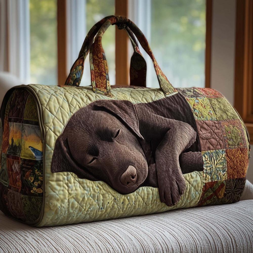 Shoulder Strap Quilted Duffle Bag Animals Pattern Large Capacity Travel Duffel Bag Tote Bags 3D Quilting Craft