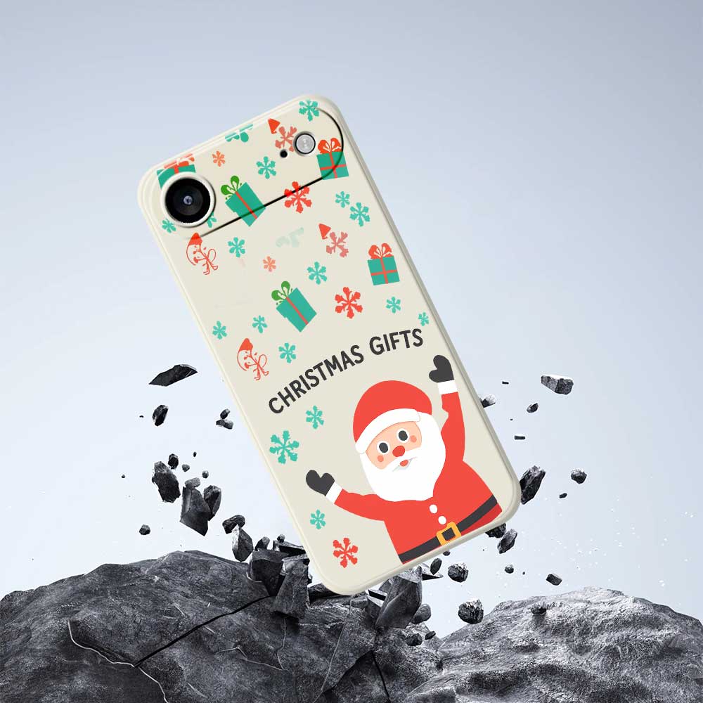 For iPhone 17 Air Case Christmas Gifts Pattern Printing Straight Edge TPU Phone Back Cover
