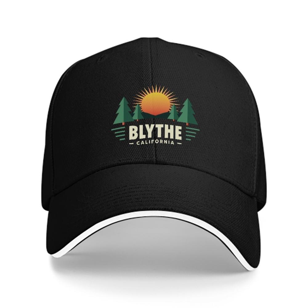 Blythe California Baseball Cap Vintage Truck Cap with Adjustable Strap Breathable Mesh Back Black Adjustable