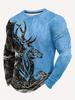 T-Shirts for Men Autumn Mens Clothing Round Neck Tops Long Sleeve Shirts 3D Print Graphic T Shirts Vintage Oversize Men T-Shirt