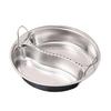 Multiuse Divided Steaming Tray Metal Steamers Basket with Double Handle Stainless Steel Food Holder Kitchen Utensils