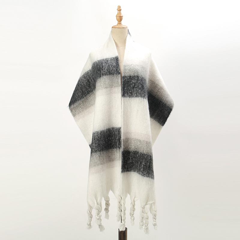 Winter Thick Pashmina Shawls Tassels Scarf Woman Warmer Scarves Fashion Long Wraps Cashmere Like Muffler Neckerchief Bandelet