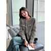 Women's Spring Autumn Small Elegant Jacket Slim Round Neck Temperament Jackets Female Short Outwear Tops