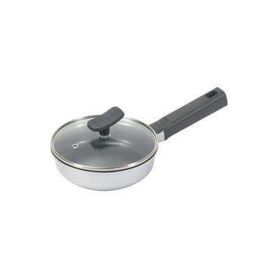 Pearl Metal Fried Egg with Glass Gas Stove Chiiino Pan, 14cm, Lid, Die-cast, Only, Non-stick Coating, HB-6565