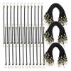 AEE4-50 Pcs Mini Bungee Cords With Hooks Small Bungee Cords 10 Inch Black Short Elastic Bungee Strap For Luggage Bikes