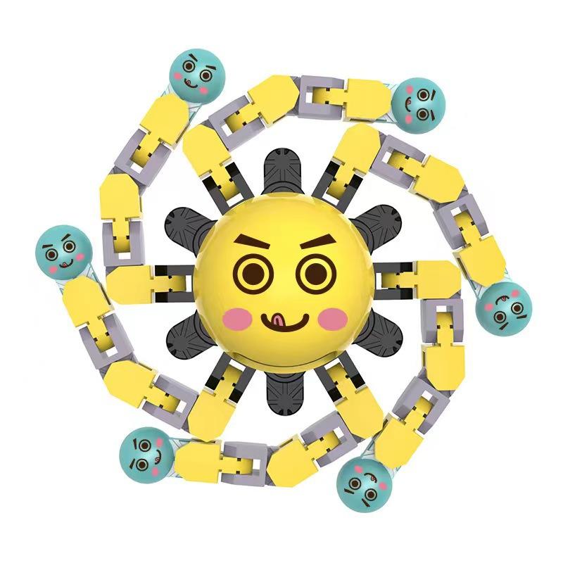 

Игрушки-гироскопы для пальцев, декомпрессионные детские игрушки, механический складной деформирующийся палец, светящийся гироскоп, сделай сам, креативные декомпрессионные игрушки жёлтый