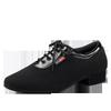 Men Oxford Cloth Standard Dance Ballroom Cloth Straight Outsole Practice Competition Modern Dancing Sport Shoes Sneakers
