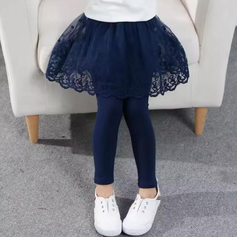 Baby Girls Leggings Lace Princess Skirt Pants Spring Autumn Children Slim Skirt Trousers F