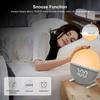 Ceas de alarmă cu răsărit Ceas cu lumină de trezire Lumină de noapte Simulare răsărit apus Ceas digital Ceasuri de birou