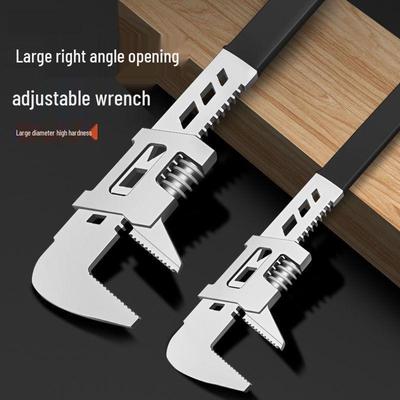Adjustable Large-Aperture Right-Angle Pipe Wrench for Water Pipe Nuts