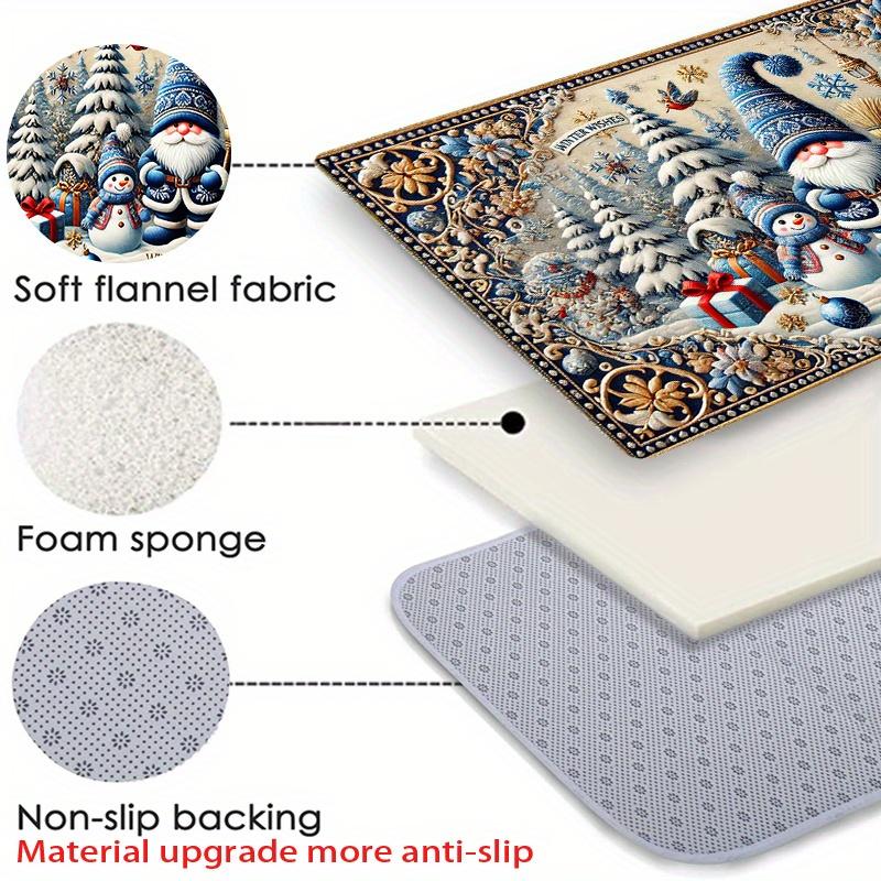 VIKAMA Christmas Carpet Entrance Welcome Mat Winter  Snowman Carpet Waterproof Floor Mat Rug For Bedroom Home Decorat