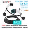 Teschev 16A 32A 11kW Type 2 To Type2 EV Charging Cable IEC 62196-2 Electric Car Charging Cord for Electric Vehicles Car Cable