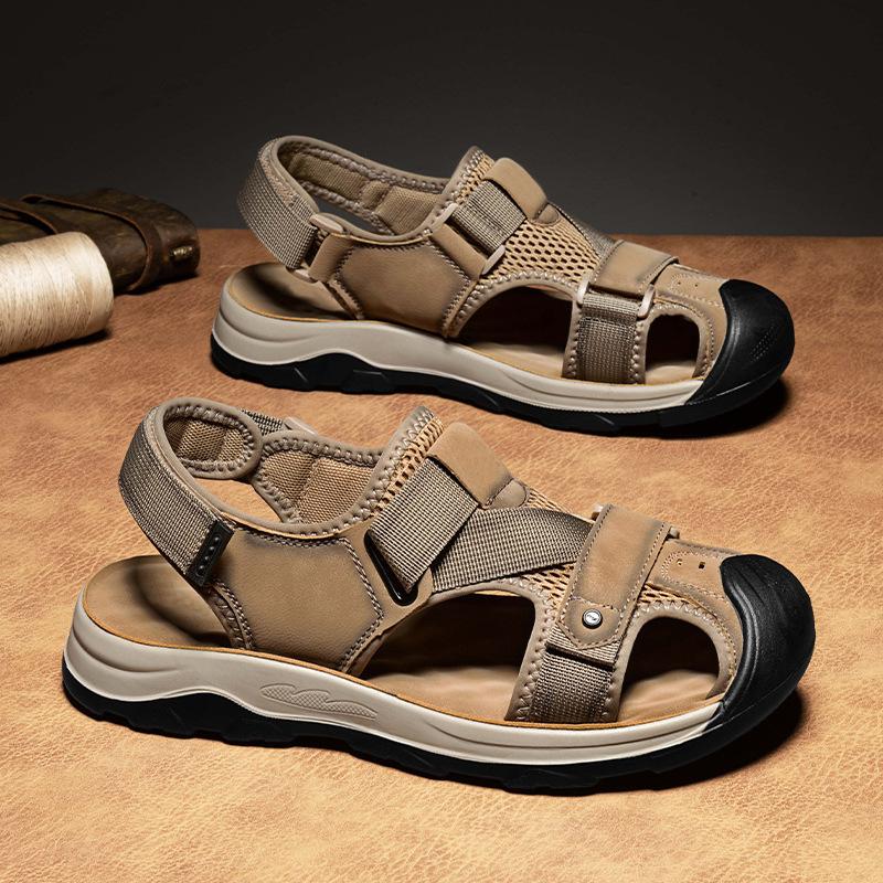 

Летние дышащие сетчатые сандалии средней высоты, нескользящая мягкая подошва, легкие, для улицы, пляжа 39 хаки