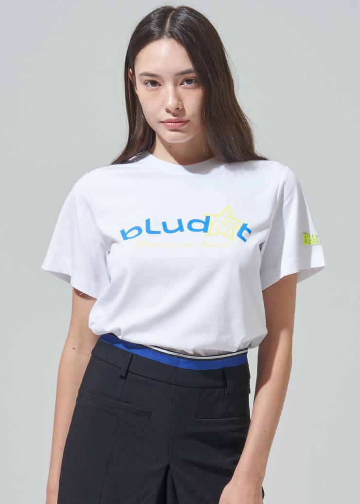 Blue Dot Artwork Print Short Sleeve T-Shirt_Wb 85